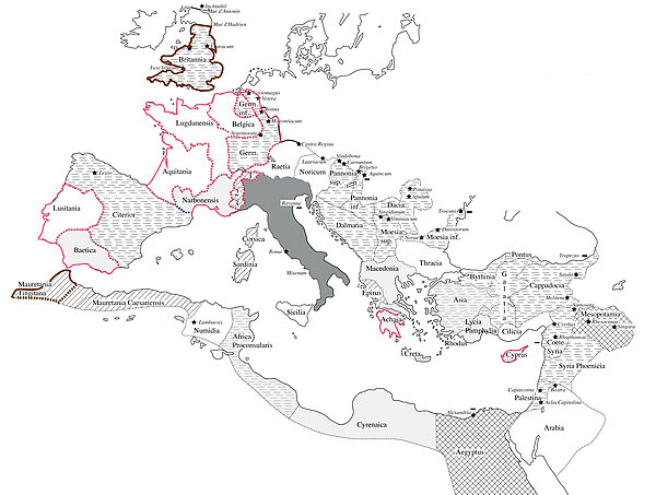 Carte Provinces contours