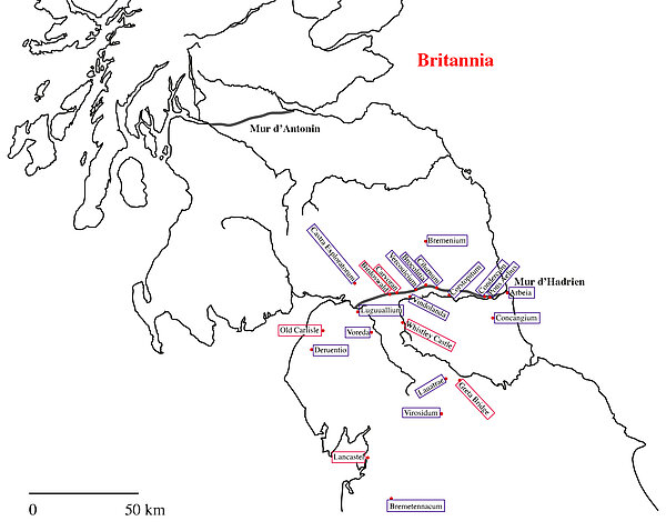 Carte Britannia détail