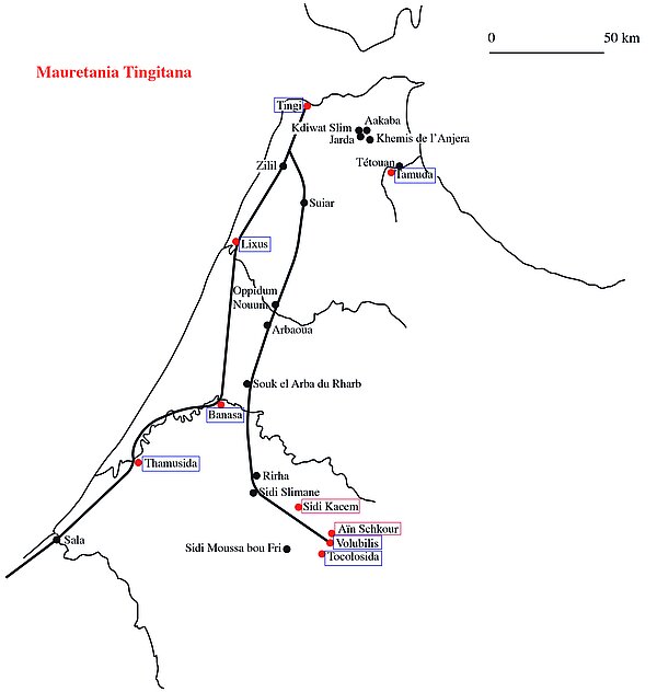 Carte Mauretania Tingitana